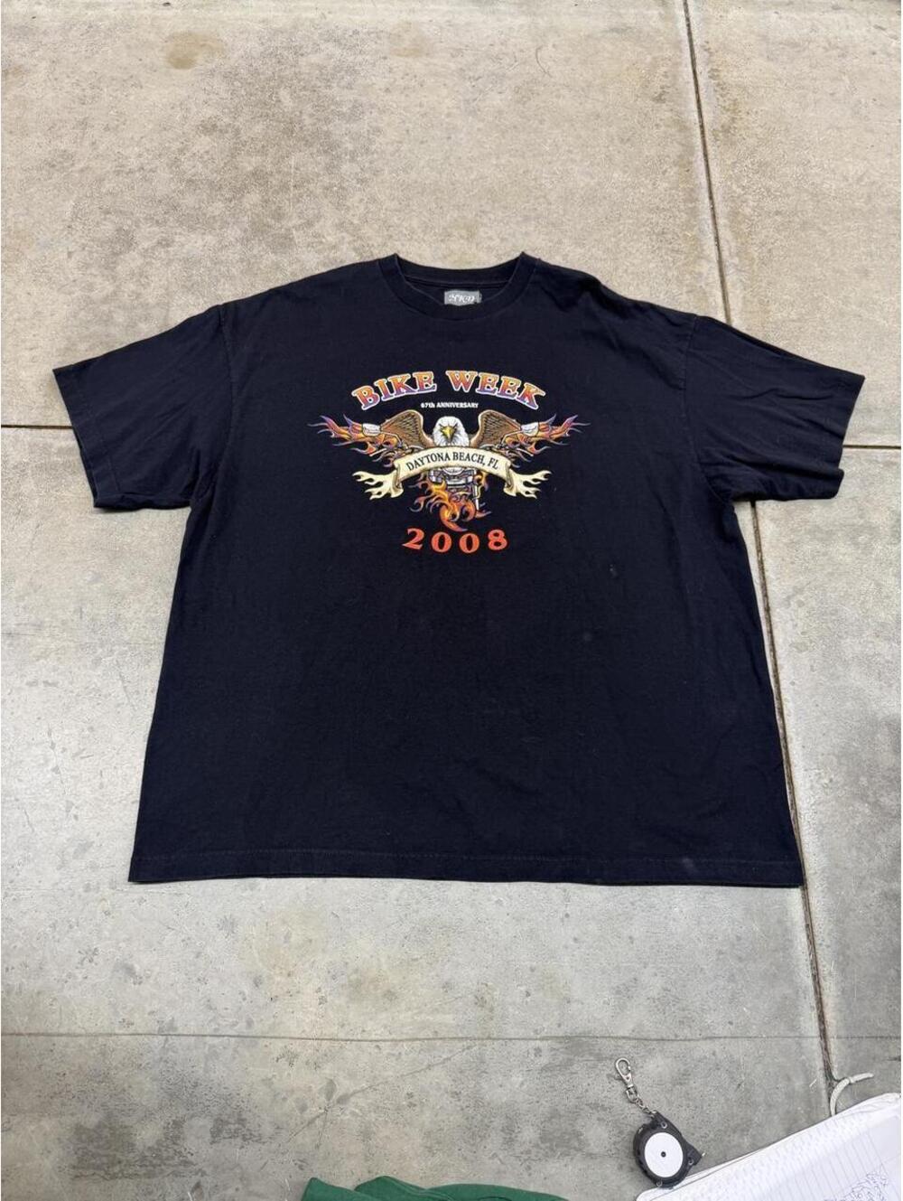 vintage bike week daytona beach flame eagle shirt size xxl